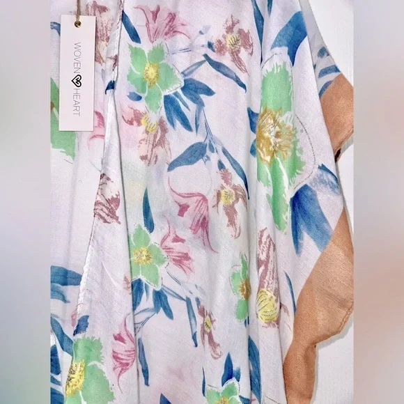 Floral Kimono Swimsuit Cover-Up NWT M - Picture 6 of 7